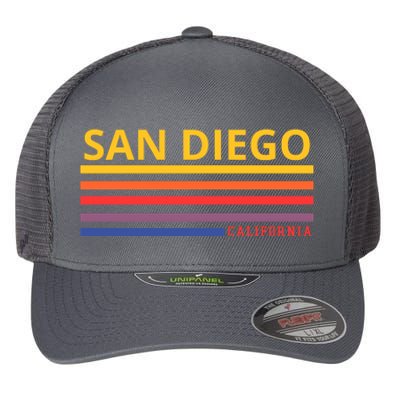 San Diego California Retro Flexfit Unipanel Trucker Cap