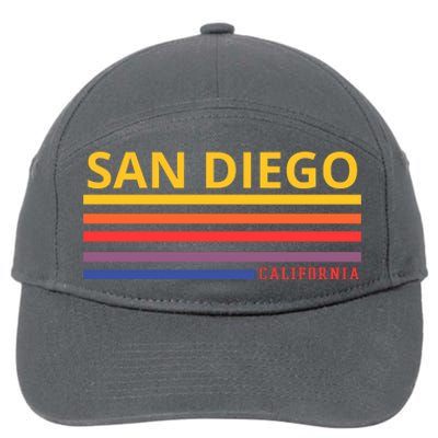 San Diego California Retro 7-Panel Snapback Hat