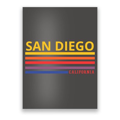 San Diego California Retro Poster
