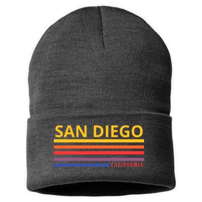 San Diego California Retro Sustainable Knit Beanie