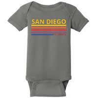 San Diego California Retro Baby Bodysuit