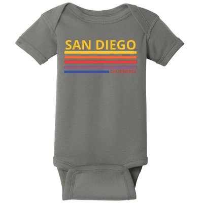 San Diego California Retro Baby Bodysuit