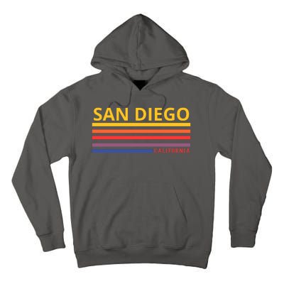 San Diego California Retro Tall Hoodie