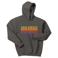 San Diego California Retro Kids Hoodie