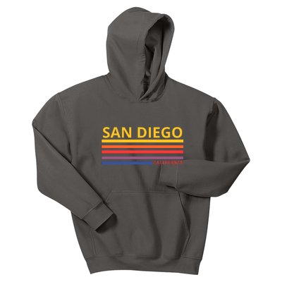 San Diego California Retro Kids Hoodie