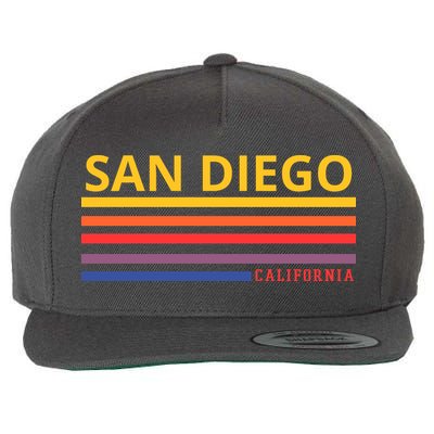 San Diego California Retro Wool Snapback Cap