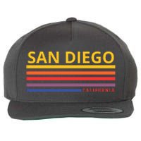 San Diego California Retro Wool Snapback Cap