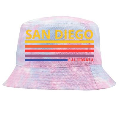 San Diego California Retro Tie-Dyed Bucket Hat