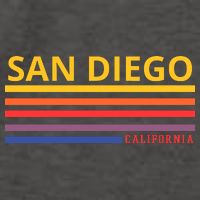 San Diego California Retro Vector Backpack