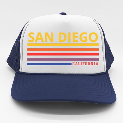 San Diego California Retro Trucker Hat