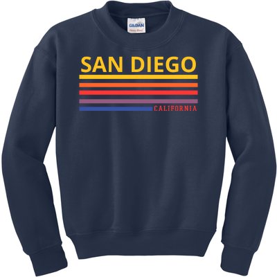 San Diego California Retro Kids Sweatshirt