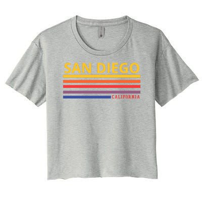 San Diego California Retro Women's Crop Top Tee