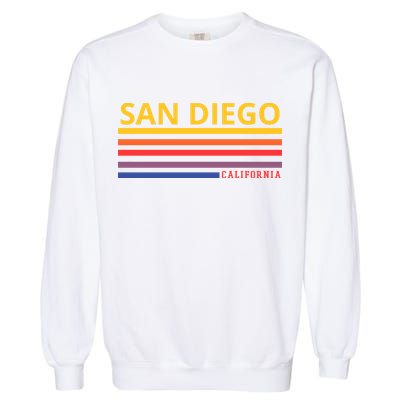 San Diego California Retro Garment-Dyed Sweatshirt