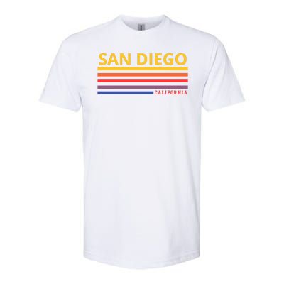 San Diego California Retro Softstyle CVC T-Shirt