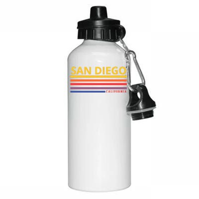 San Diego California Retro Aluminum Water Bottle