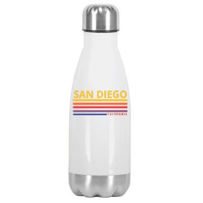 San Diego California Retro Stainless Steel Insulated Water Bottle