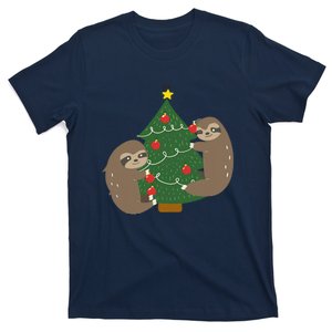 Sloths Decorating Christmas Tree T-Shirt