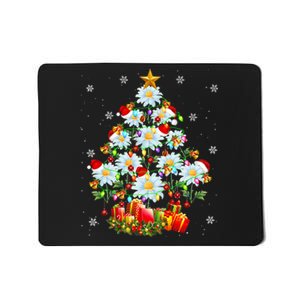 Santa Daisy Christmas Tree Xmas Lights Santa Daisy Lover Mousepad