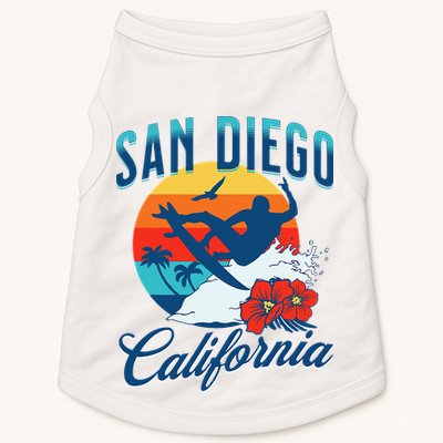 San Diego California Beach Surf Summer Vacation Vintage Doggie Tank