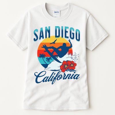 San Diego California Beach Surf Summer Vacation Vintage Tall T-Shirt