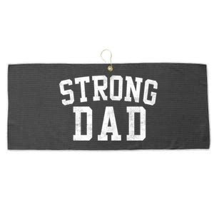 Strong Dad Classic Bold Font FatherS Day Daddy Large Microfiber Waffle Golf Towel