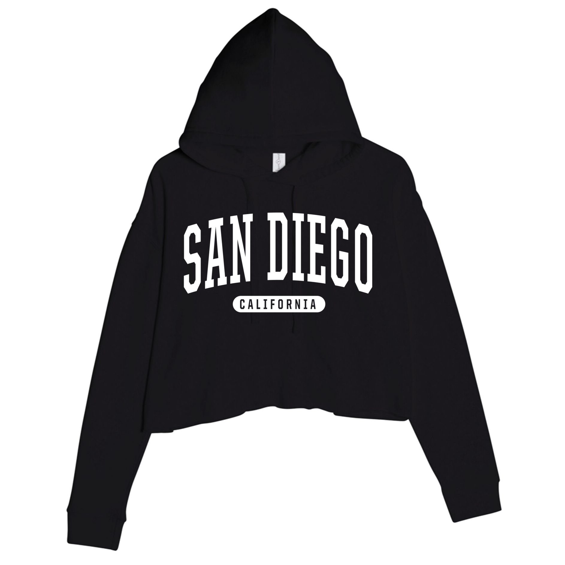 San Diego Cool Gift Funny Gift College University Style Sd Ca Crop Fleece Hoodie