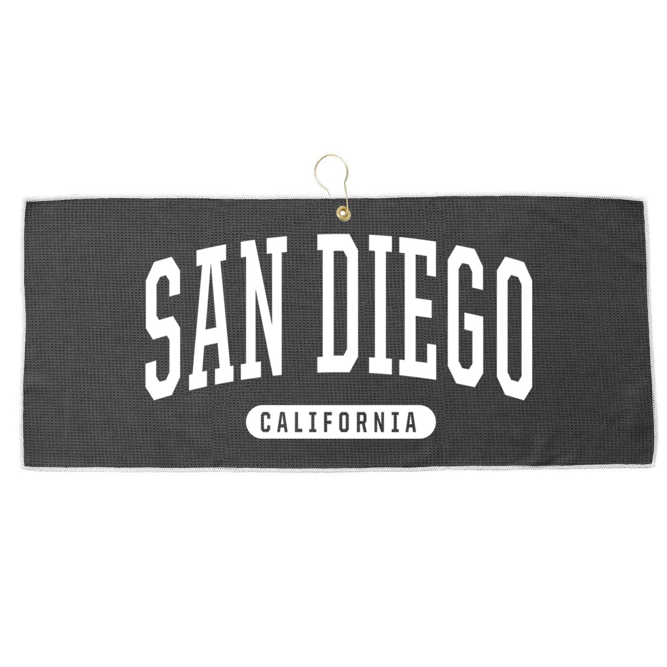 San Diego Cool Gift Funny Gift College University Style Sd Ca Large Microfiber Waffle Golf Towel