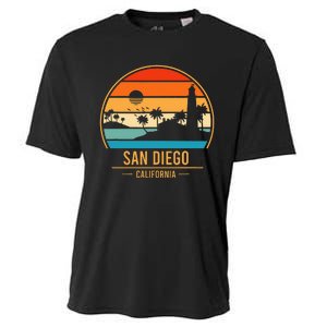 San Diego California Ca Throwback Design Classic Cooling Performance Crew T-Shirt