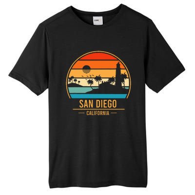 San Diego California Ca Throwback Design Classic Tall Fusion ChromaSoft Performance T-Shirt