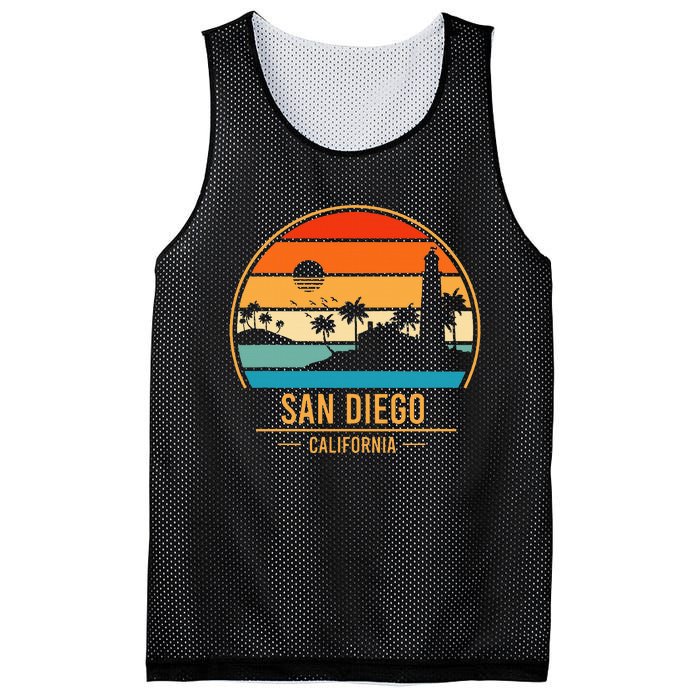 San Diego California Ca Throwback Design Classic Mesh Reversible Basketball Jersey Tank