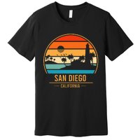 San Diego California Ca Throwback Design Classic Premium T-Shirt