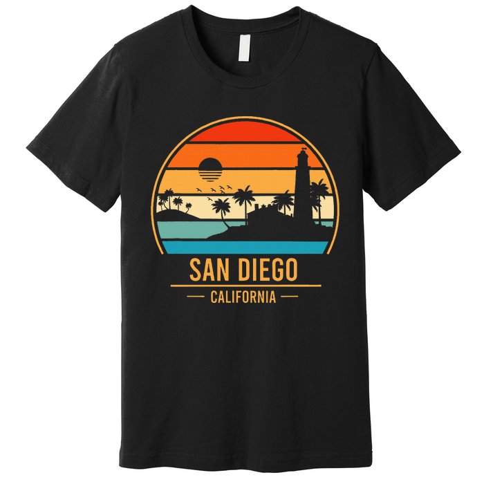 San Diego California Ca Throwback Design Classic Premium T-Shirt