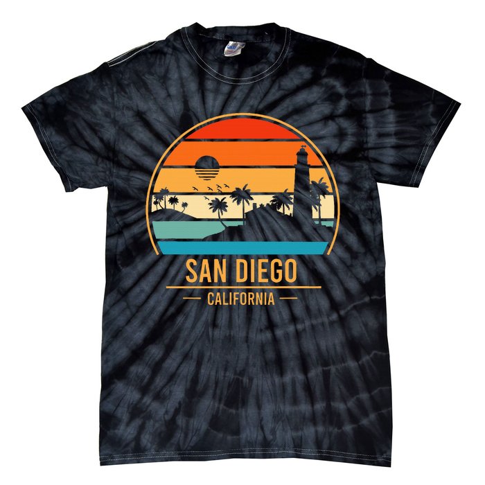 San Diego California Ca Throwback Design Classic Tie-Dye T-Shirt