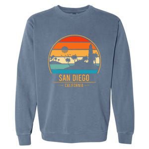 San Diego California Ca Throwback Design Classic Garment-Dyed Sweatshirt