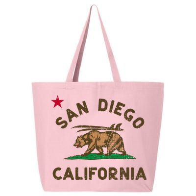 San Diego California Beach Flag Bear Surf Ca 25L Jumbo Tote