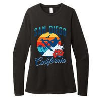 San Diego California Beach Surf Summer Vacation Vintage Womens CVC Long Sleeve Shirt