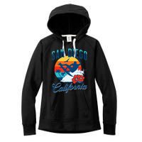 San Diego California Beach Surf Summer Vacation Vintage Women's Fleece Hoodie