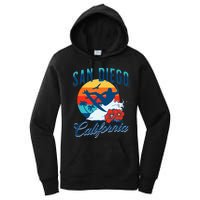 San Diego California Beach Surf Summer Vacation Vintage Women's Pullover Hoodie