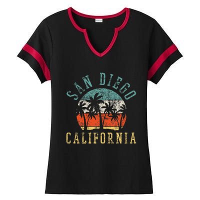 San Diego California Ladies Halftime Notch Neck Tee