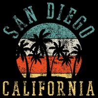 San Diego California Cooling Performance Crew T-Shirt