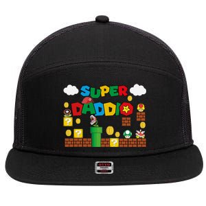 Super Daddio Cool Design 7 Panel Mesh Trucker Snapback Hat