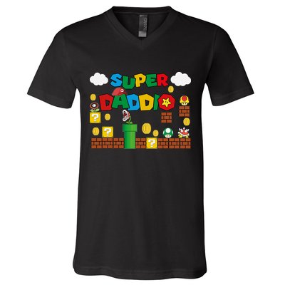 Super Daddio Cool Design V-Neck T-Shirt