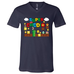 Super Daddio Cool Design V-Neck T-Shirt