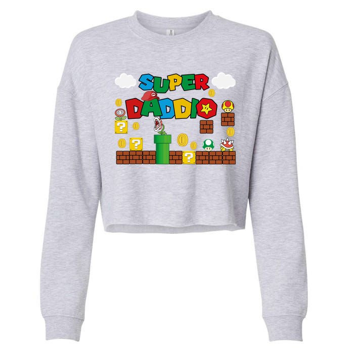 Super Daddio Cool Design Cropped Pullover Crew