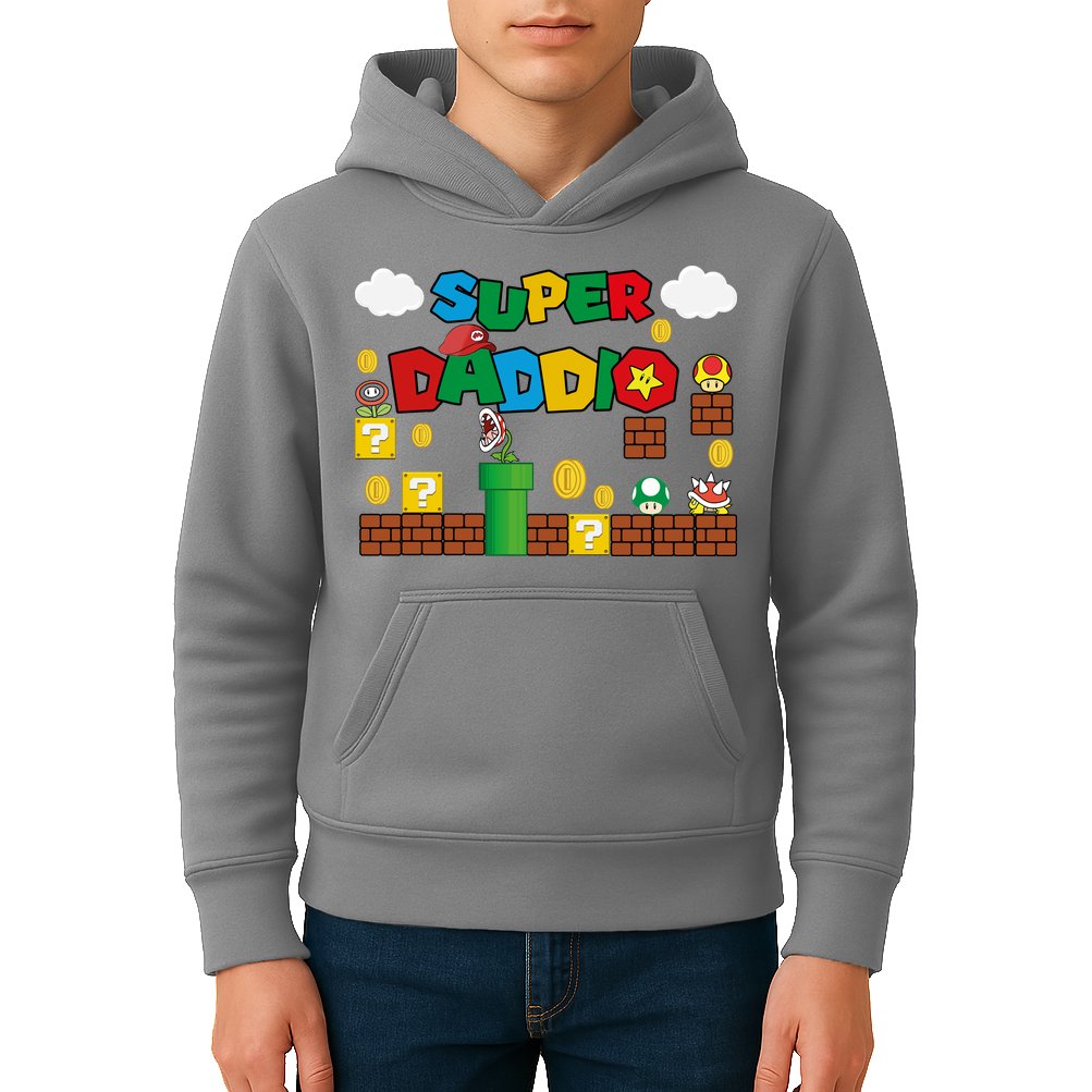 Super Daddio Cool Design Kids Hoodie