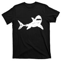 Shark Distressed Cool Vintage Shark Bite Tee T-Shirt