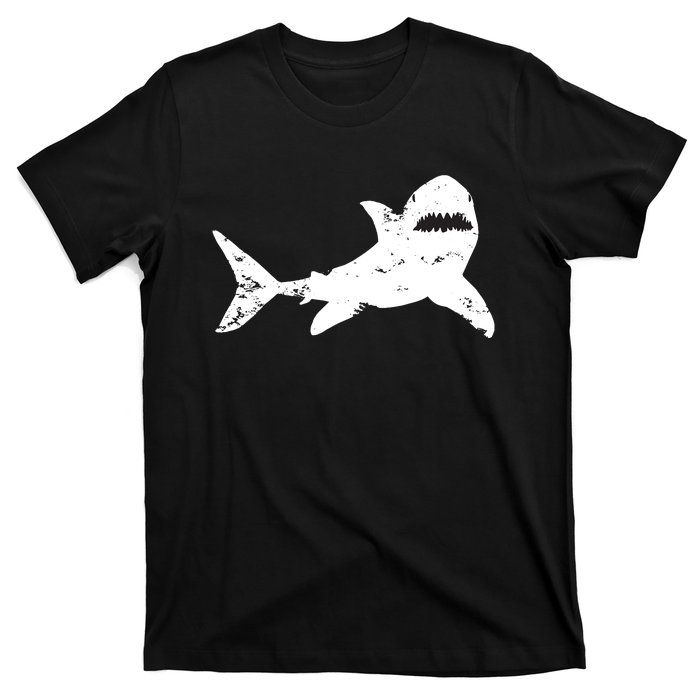 Shark Distressed Cool Vintage Shark Bite Tee T-Shirt