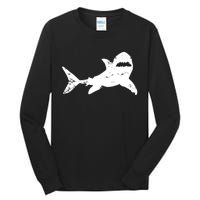 Shark Distressed Cool Vintage Shark Bite Tee Tall Long Sleeve T-Shirt