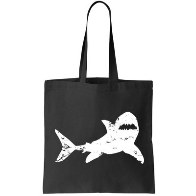 Shark Distressed Cool Vintage Shark Bite Tee Bag