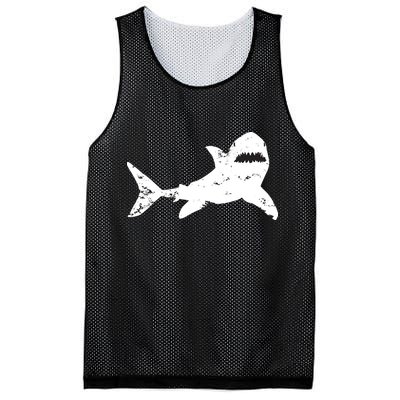 Shark Distressed Cool Vintage Shark Bite Tee Mesh Reversible Basketball Jersey Tank